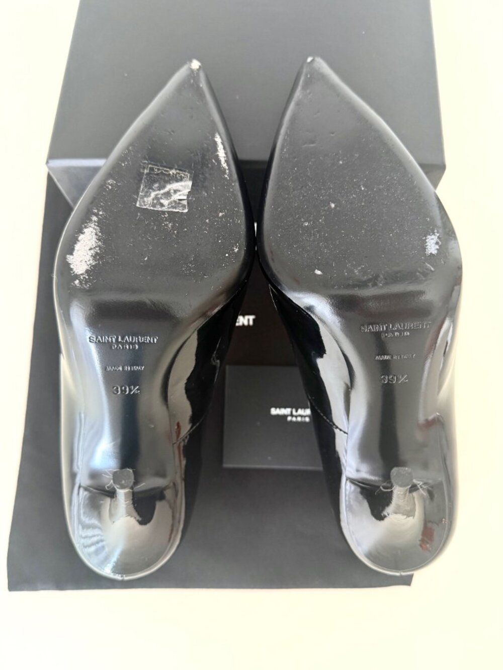 SAINT LAURENT Kayla 110 Heels in Black Patent Leather — Size 39.5 / US 9 - Picture 7 of 12